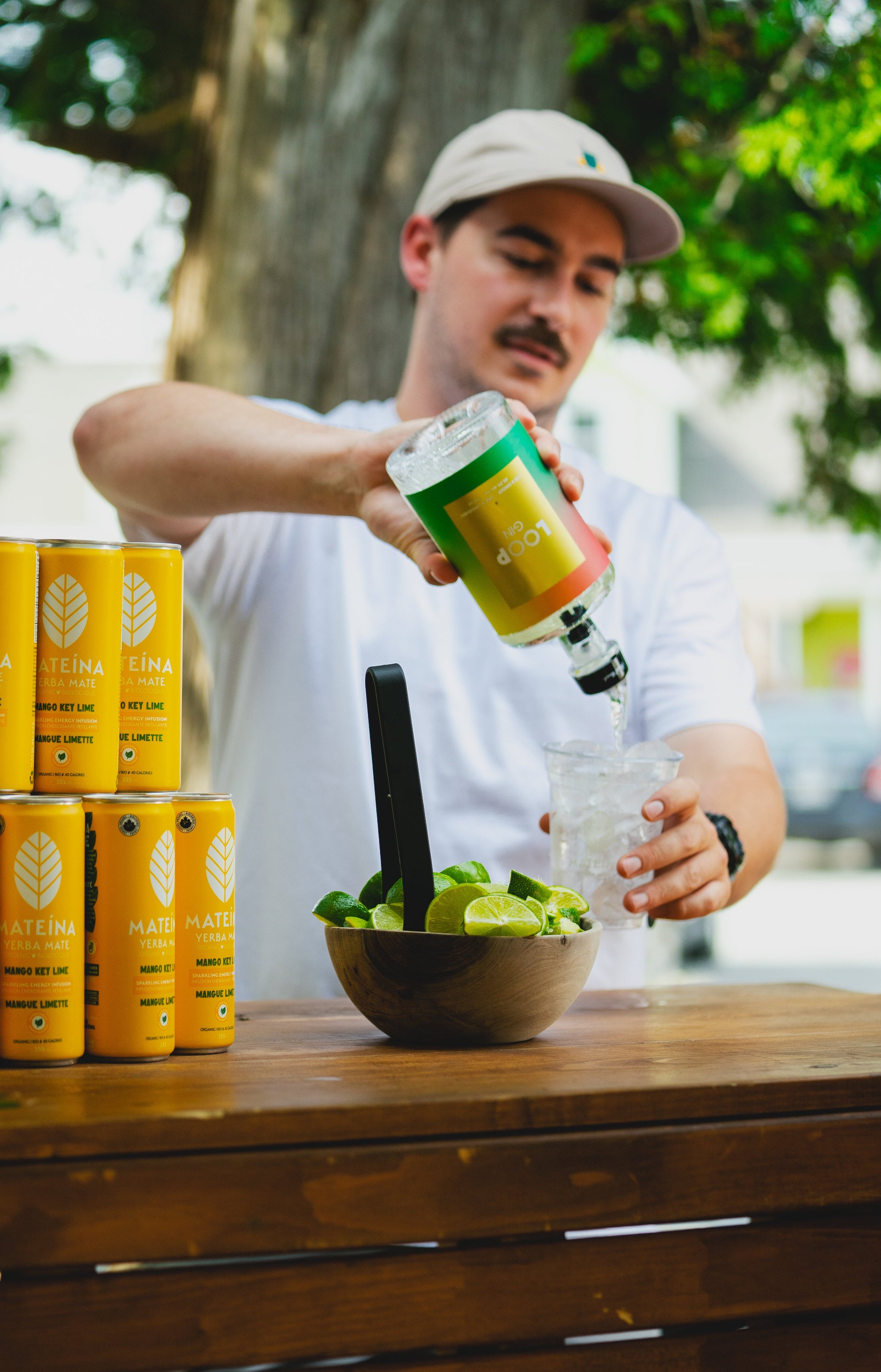 The best summer 2022 cocktail: Sparkling Mango Key Lime yerba mate x gin