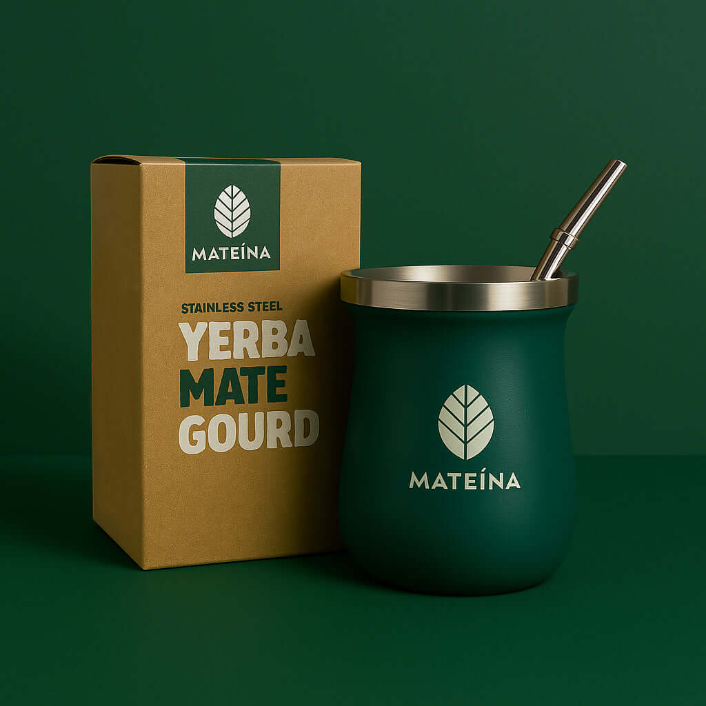 Modern Mate Gourd & Bombilla Set - Green